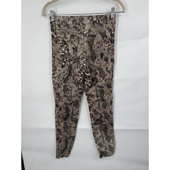 We The Free People Two Tone Shane Print Skinny Jean Women 26 Brown Raw Hem - Picture 2 of 10